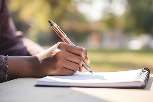 girl writing