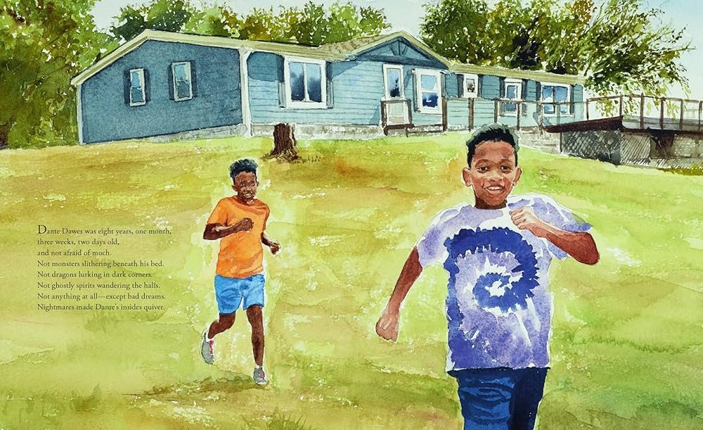 illustration by E.B. Lewis, for Stronger Than, written by Nikki Grimes, back matter by Stacy Wells