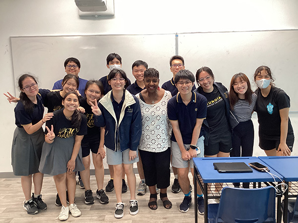 A school visit in Singapore in 2023.